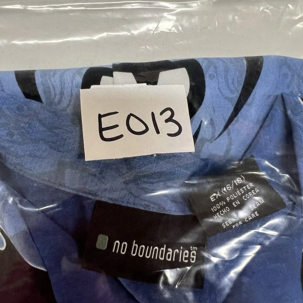 Y2K No Boundaries Boys XL Mens XS Dragon Button‎ Shirt All Over Print Streetwear